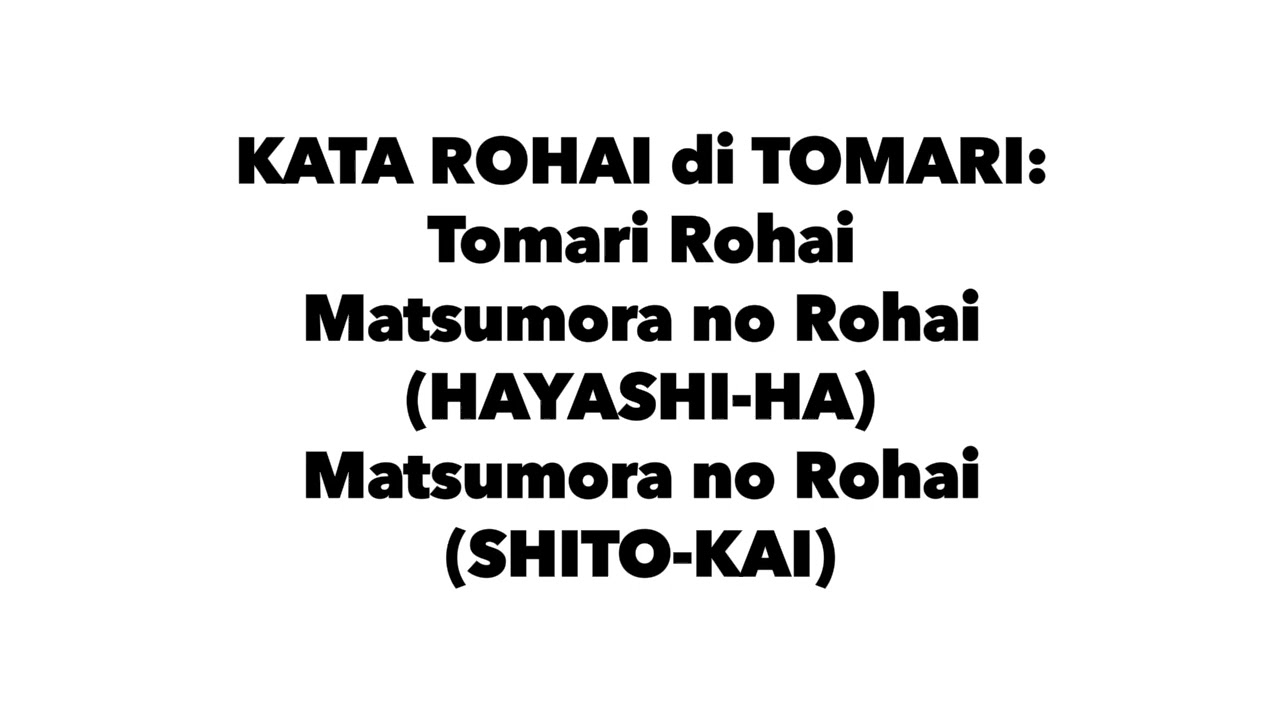 ANSHIN-KAI FORCHINI Shito-Ryu KATA - KATA ROHAI di TOMARI (#2) Tomari no Rohai / Matsumora no Rohai