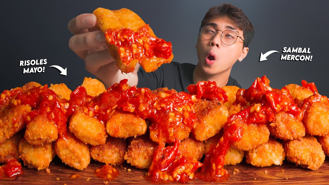 SUMPAH NAGIH!! MUKBANG RISOLES MAYO KRIUK BANJIR SAMBAL MERCON!! LUMER BANGET!!🥵