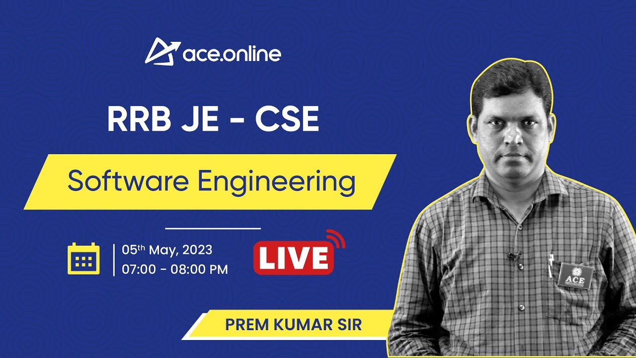 Software Engineering : RRB - JE (Computer Science) | Prem Kumar Sir | ACE Online