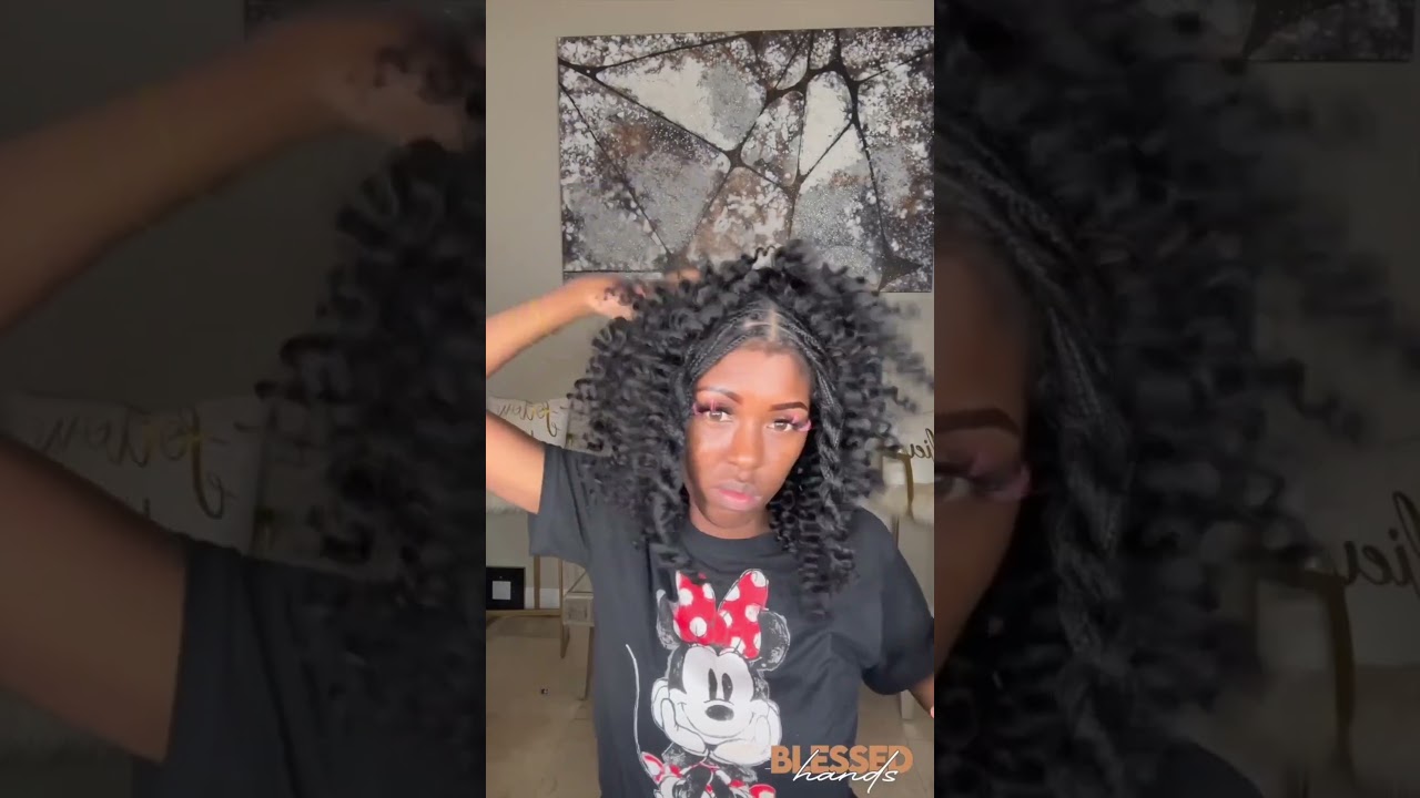 Tutorial How To Crochet Half Curly Hairstyle with Small Braids?