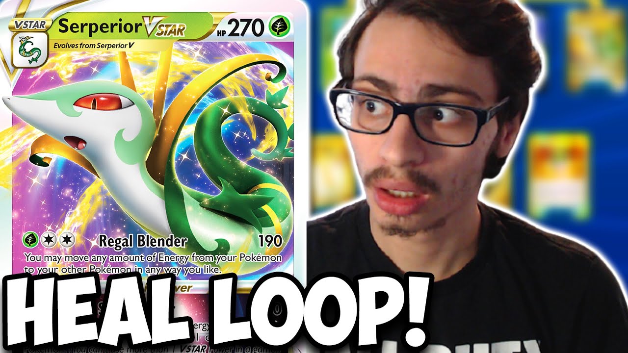 HEAL Loop Serperior VSTAR Deck! Leafy Camo Poncho/Cheryl! Silver Tempest PTCGO