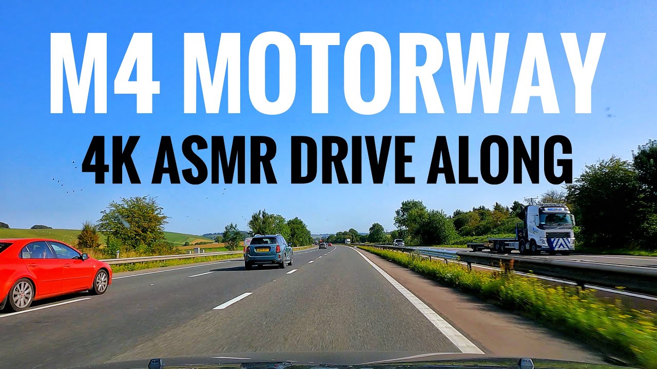 UK Motorway Drive - M4 Motorway -  Early Evening Sunny Drive