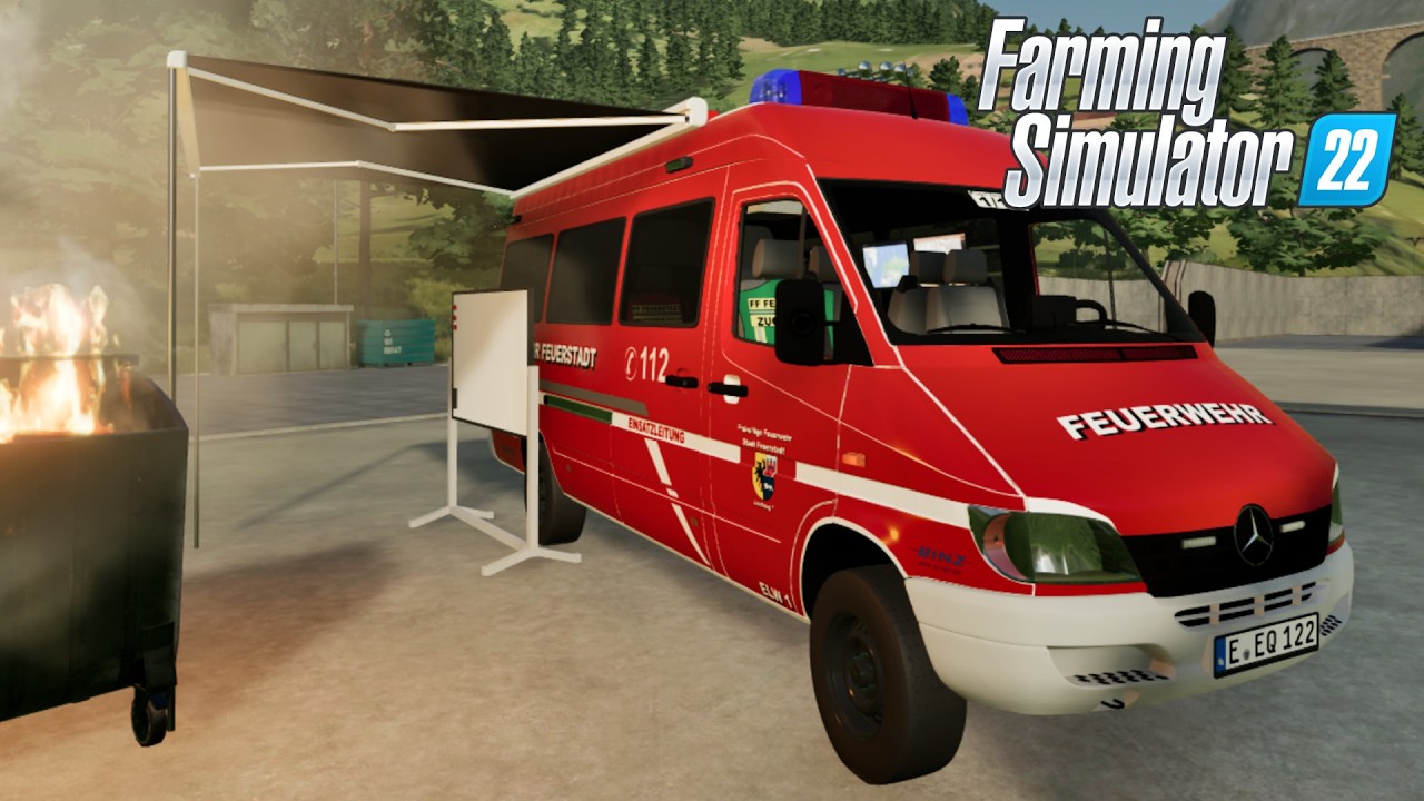 FS22 - Mercedes-Benz Sprinter FEUERWEHR  - NEW Car mod for Farming Simulator 2022 Roleplay Mods