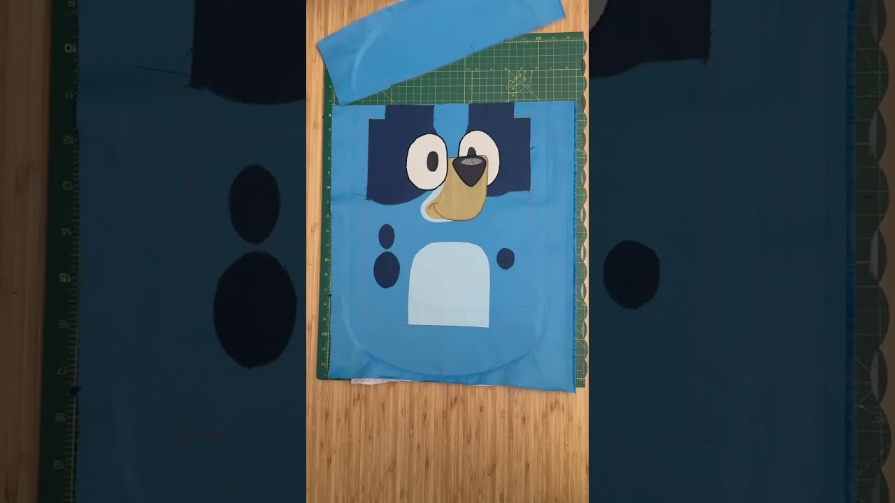 Bluey Bookbag Make 💙🧵 | Bluey #ytshorts