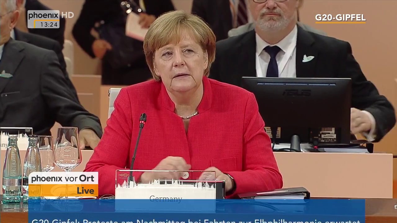 Eröffnungsstatement von Angela Merkel beim G20-Gipfel am 07.07.17