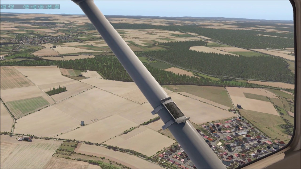 x-plane 11 Cessna 172 EDKO Paderborn EDLR to EDLP VFR Ortho4xp World2xp