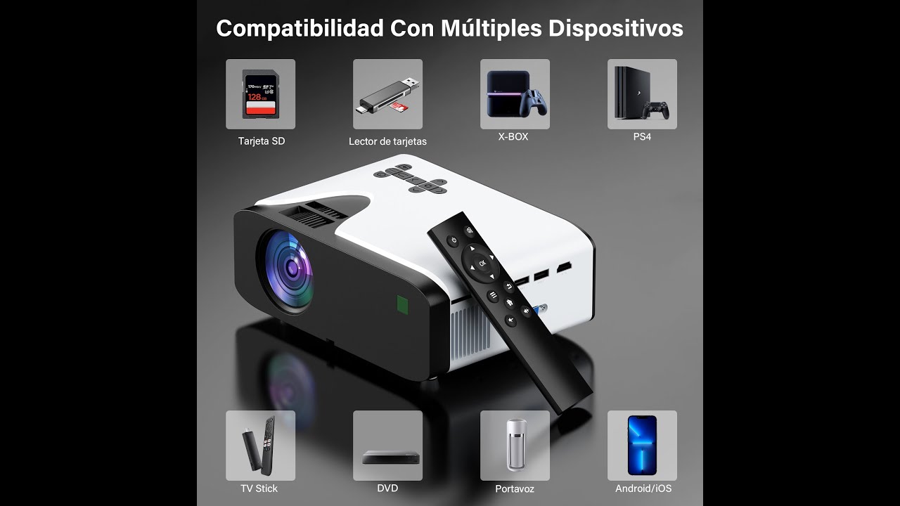Proyector Wifi 4000lm 1080p Portatil Bluetooth Full Hd Mini