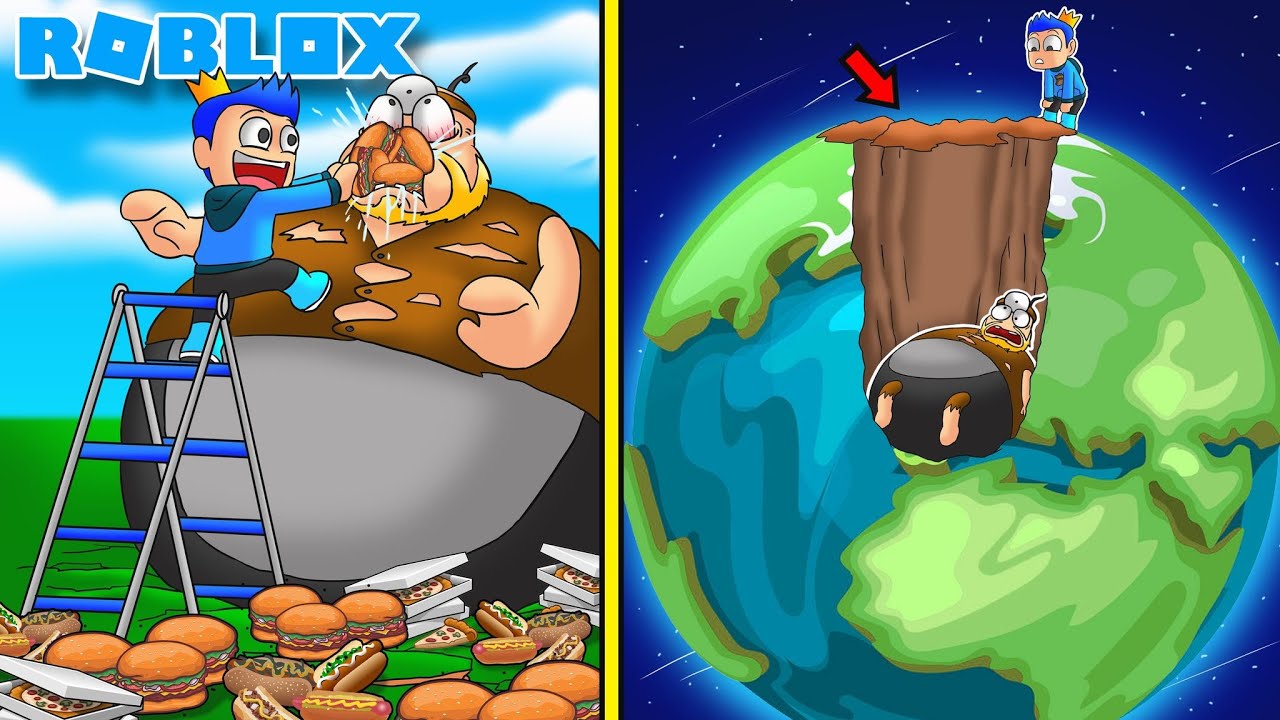 AKU KASIH MAKAN PAK UNAT SAMPAI GENDUT BANGET SAMPE MASUK KEDALAM BUMI PALING DALAM ROBLOX!!!