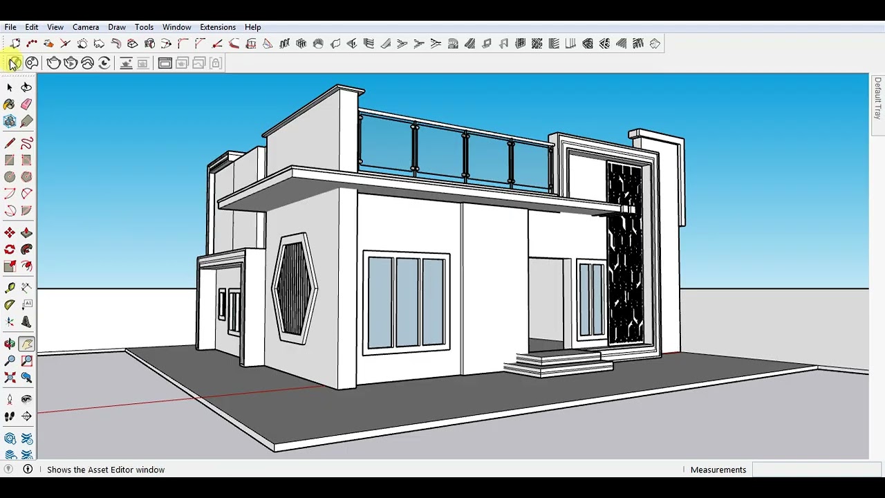Настройка экстерьера в V-Ray в SketchUp | Урок по бесконечной плоскости