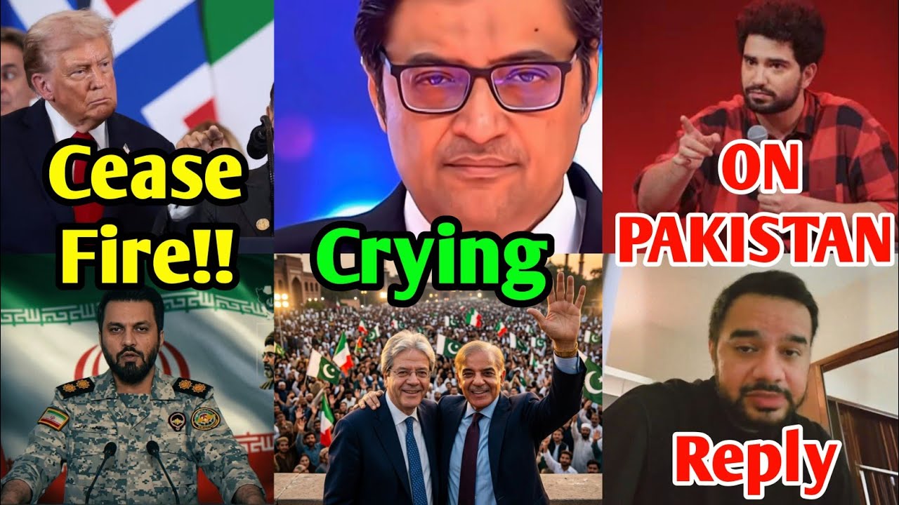 Indian Media Crying On Ceasefire between iran usa 😂 | Samay Raina on Pakistan - Junejo REPLY!