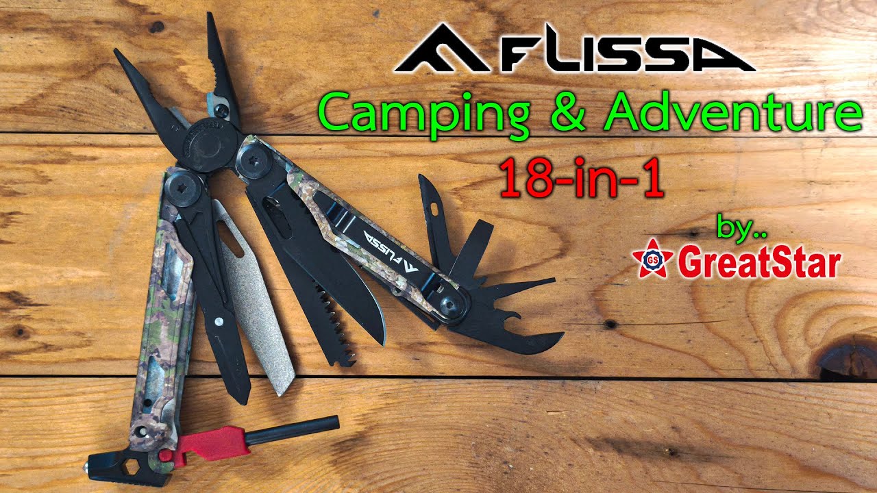 FLISSA 18in1 มัลติทูลสวยแกร่ง แนว Camping, Adventure, Survival ลาย Viel Camo สวย+เท่ห์