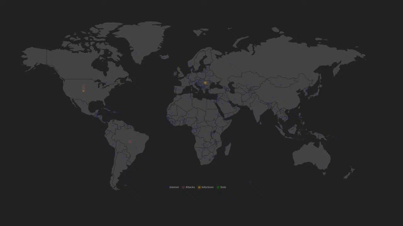 Cyber Threat Map powered by  