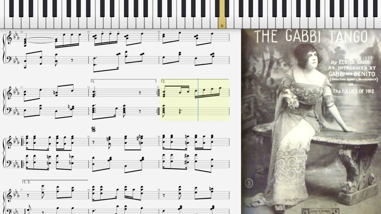 The Gabbi Tango by Eloise Gabbi (1913, Tango piano)