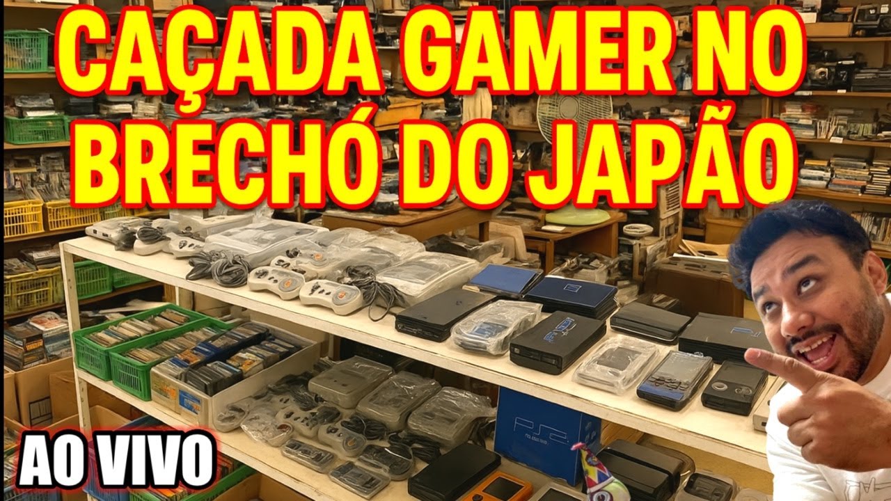 🎮 Caçada Gamer AO VIVO no Brechó do Japão! Achados Incríveis e Jogos Raros! 🇯🇵🔥