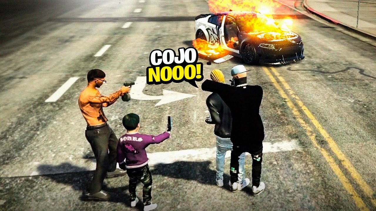 CON LA AYUDA DEL COJO QUEMAMOS EL CARRO DE EVARISTO GTA V Rp