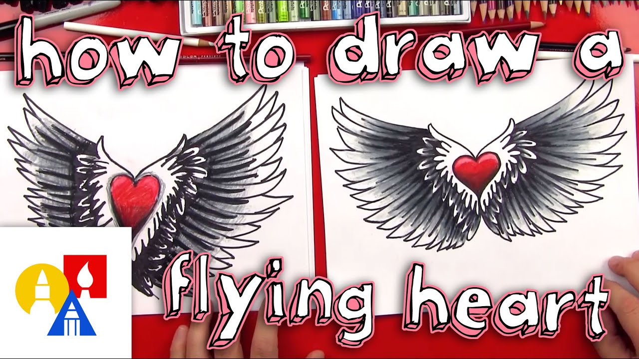How To Draw A Heart With Wings