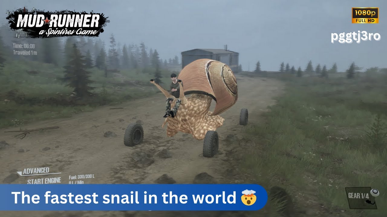 Fastest snail in the world 🤯 #mudrunner