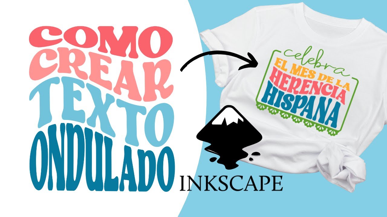 Como Crear Texto Retro Ondulado en Inkscape | Como Crear Diseños con Texto Ondulado en SVG & PNG