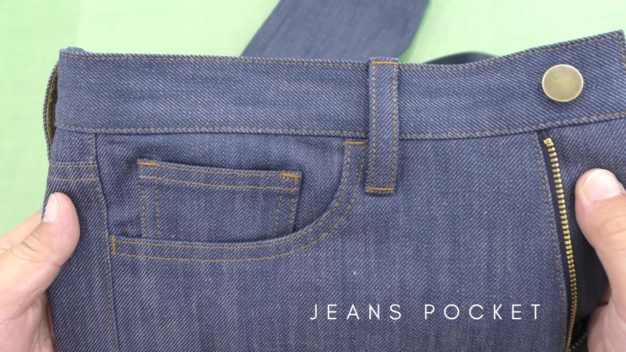 How to sew Jeans Front Pockets | Tutorial for Beginners