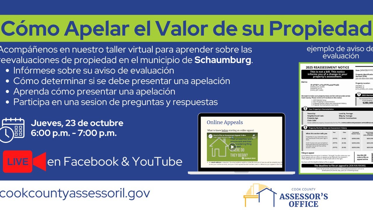 Cómo Apelar el Valor de su Propiedad| Municipio de Schaumburg