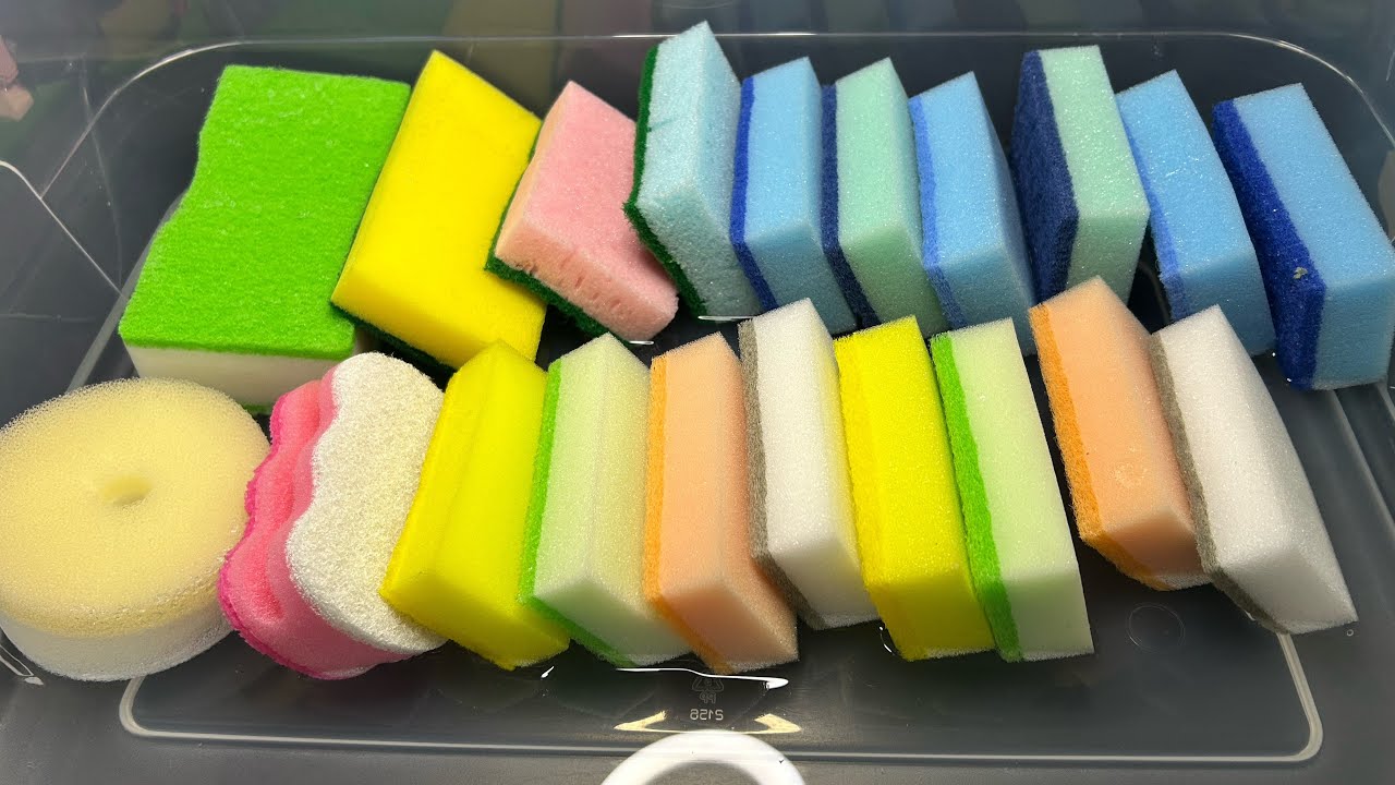 ASMR Sleep | 20 Soapy Sponges - Scour off & Ripping