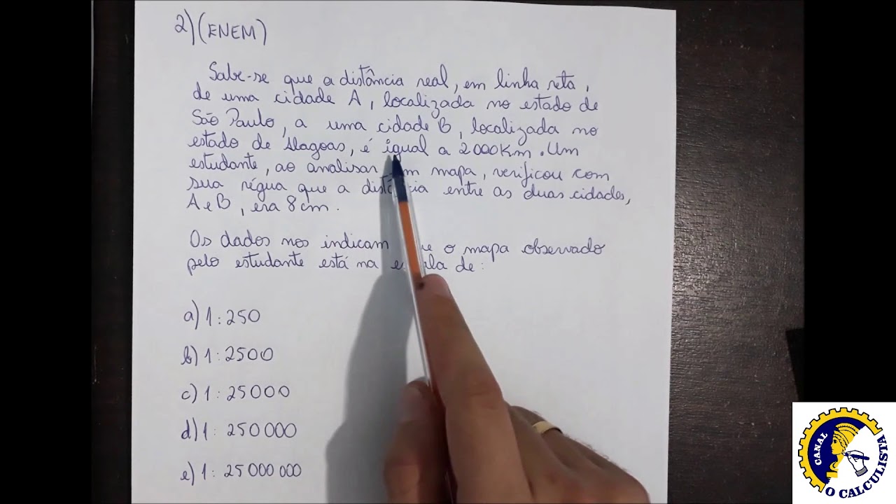 Escala Cartográfica - De um JEITO SIMPLES - Questões Resolvidas (Faculdade e ENEM)