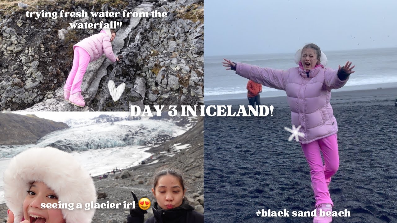 seeing a glacier in real life & black sand beach | day 3 in Iceland ❄️