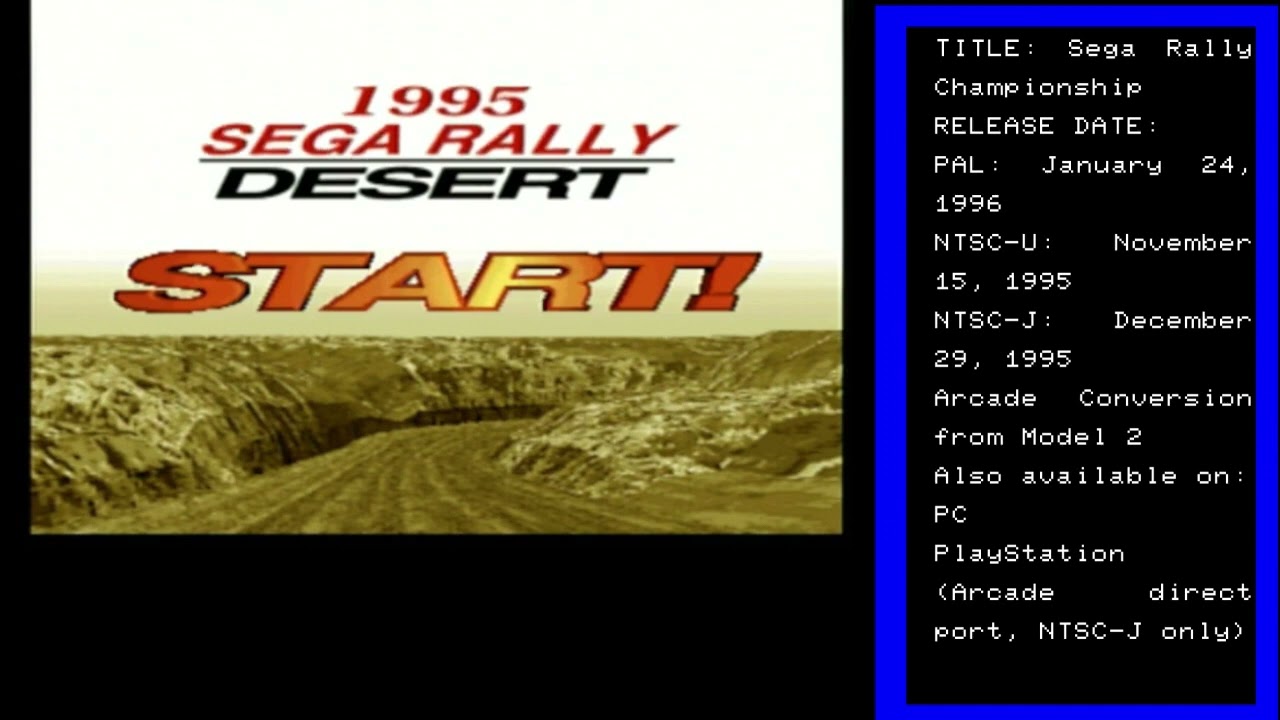 Sega Rally Championship  Saturn   Delta Integrale Campeonato 1 Vuelta