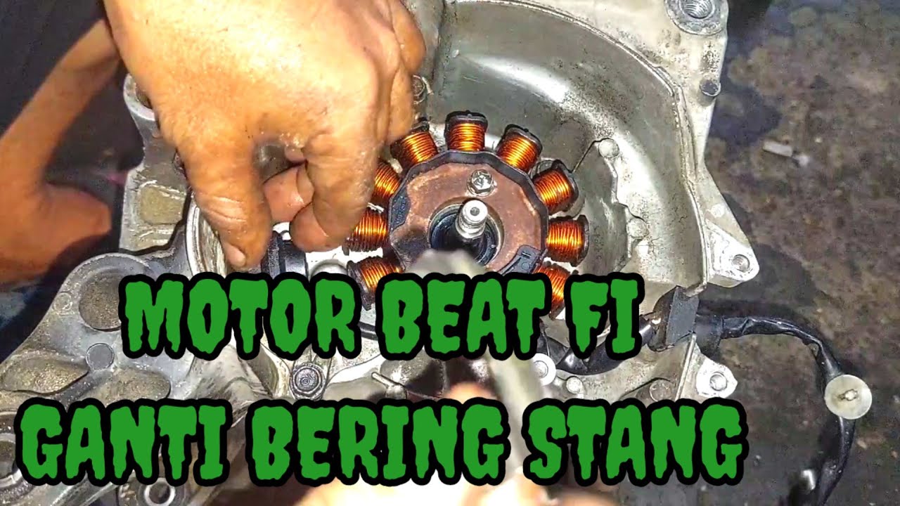 MOTOR METIC  BELAH MESIN GANTI BERING STANG SER