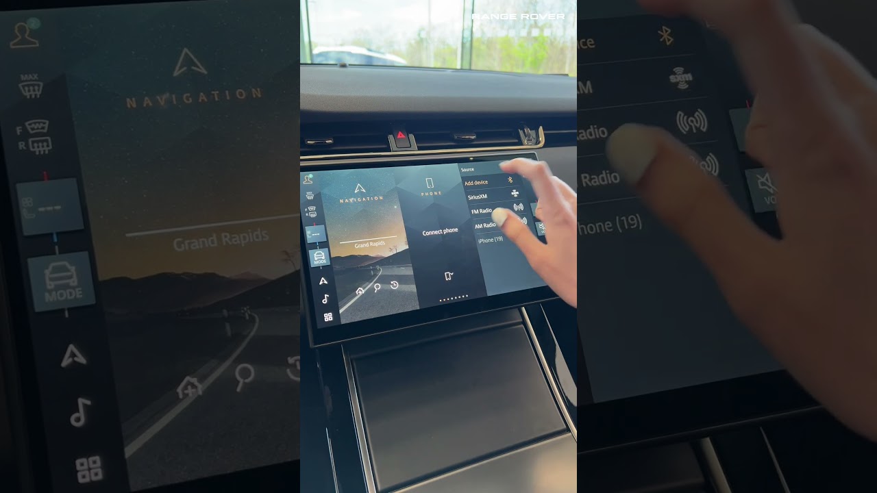 Land Rover audio source quick select/ add device 