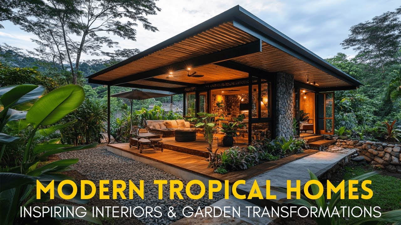 Sustainable Modern Tropical Homes: Stunning Interiors & Lush Outdoor Landscaping