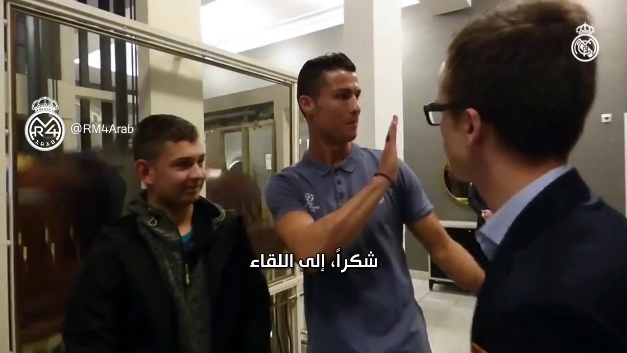 كريستيانو يقابل دافيد الذي ساهم باستفاقته من الغيبوبة !