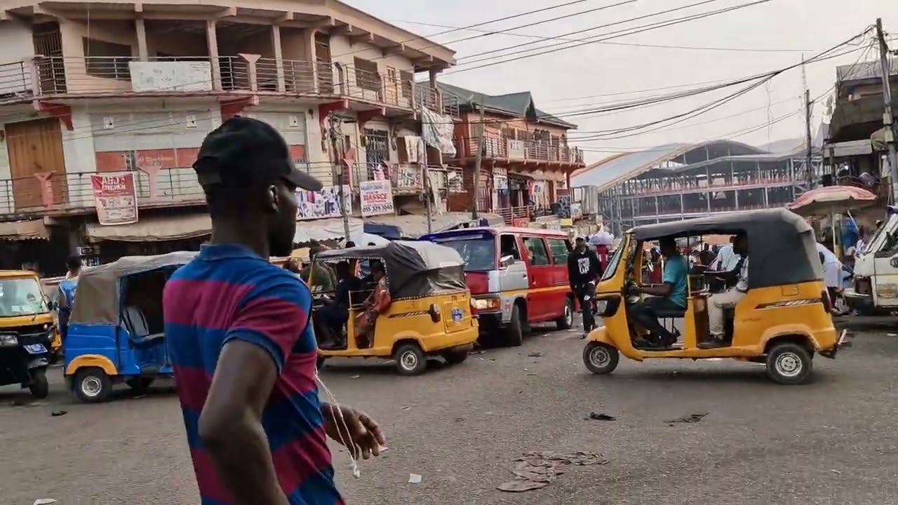Experiencing Africa Street commercial mini bus (Trotro) in  Alabar Kumasi Ghana