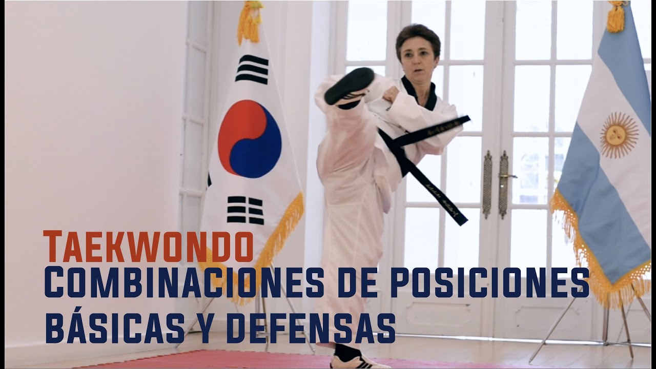 Clase de Taekwondo - Combinación de posiciones básicas y defensas