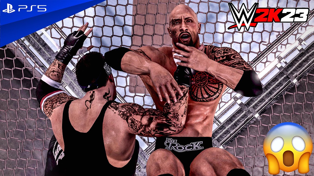 WWE 2K23 - The Rock vs. The Undertaker - Hell in a Cell Match | PS5™ [4K60]