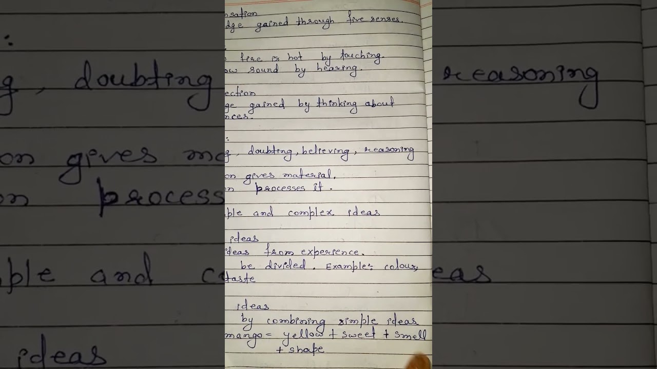 Tabula rasa -John Locke theory of knowledge (empiricism)
