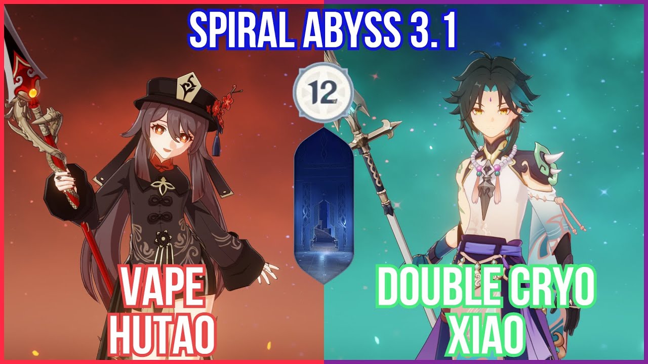 【GI】NEW Spiral Abyss 3.1 Floor 12 - C0 Xiao Favonius Lance & C0 HuTao Vaporize Full Star Gameplay!