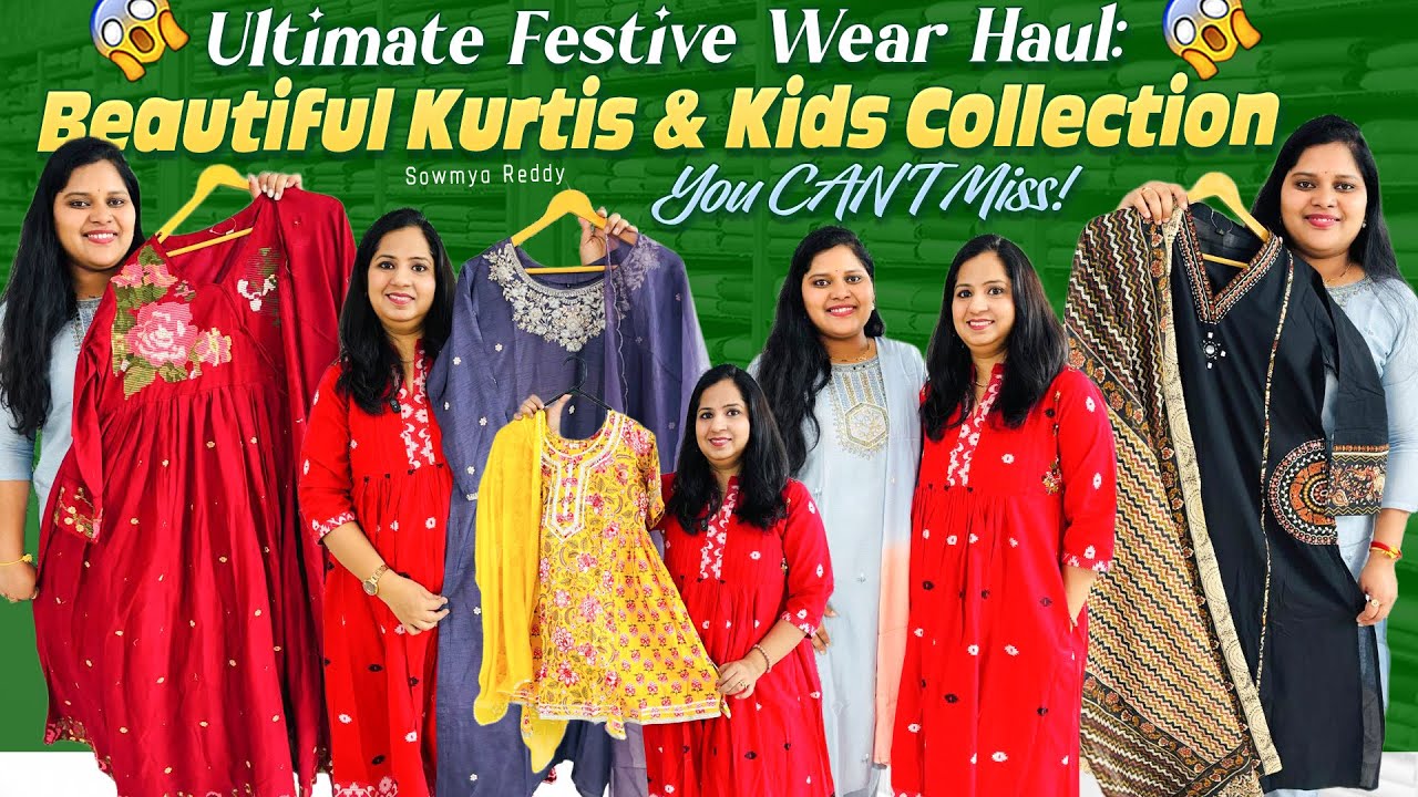 Ultimate Festive Wear Haul: Beautiful Kurtis & Kids Collection You CAN'T Miss! 💖
