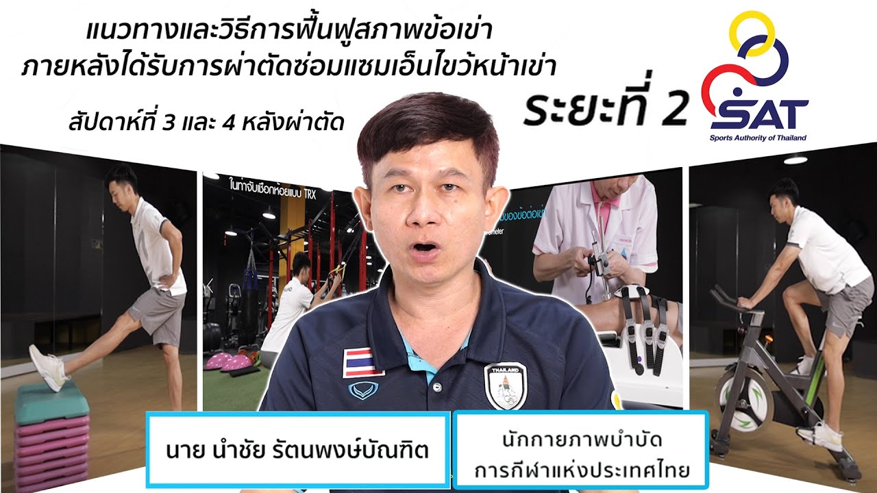 กายภาพ​บำบัดหลังผ่าตัดเอ็นไขว้หน้าเข่า Ep3