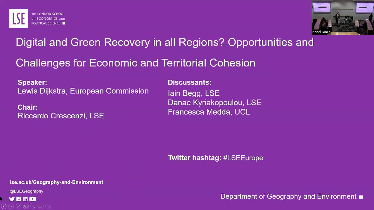 Digital and Green Recovery? Opportunities and Challenges for Economic and Territorial Cohesion