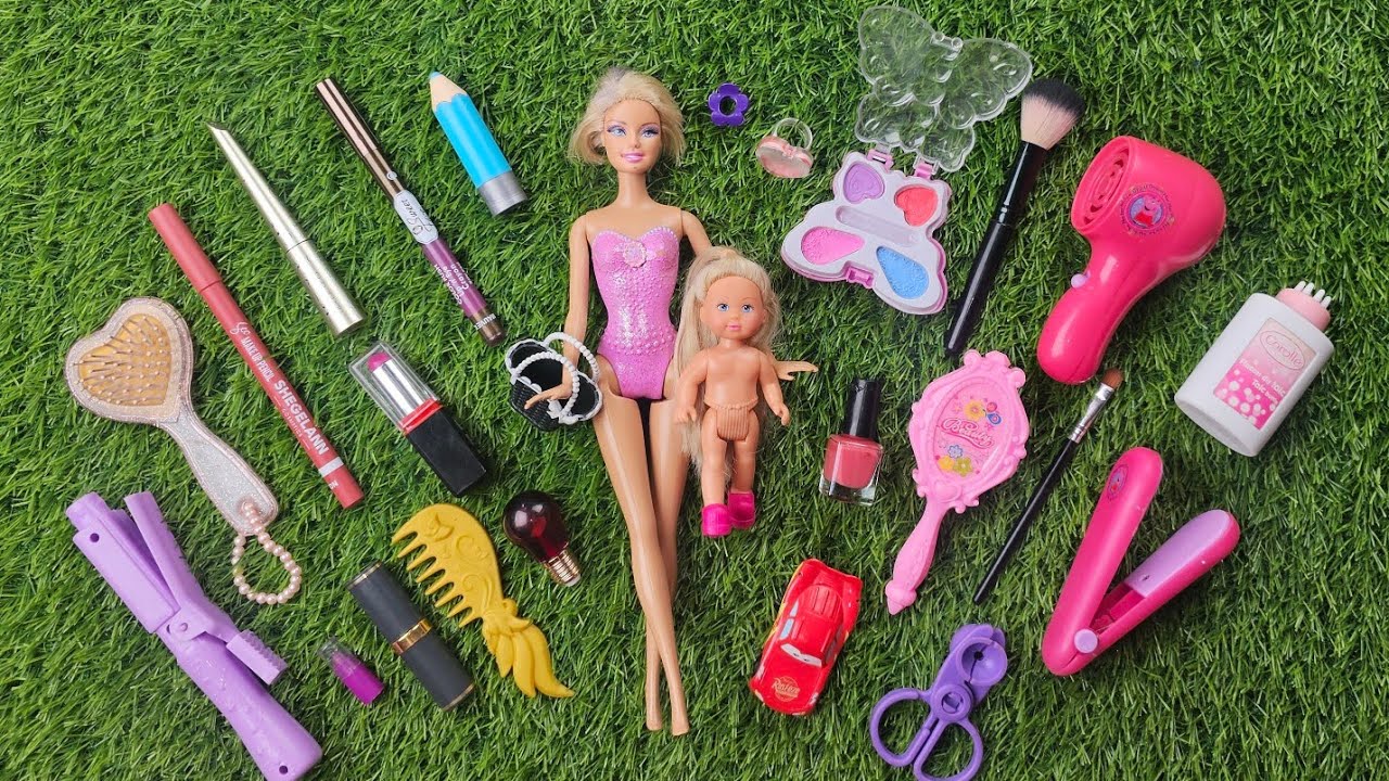  Barbie & Baby Doll Sparkle Salon ✨ Tiny Hair & Makeup Fun