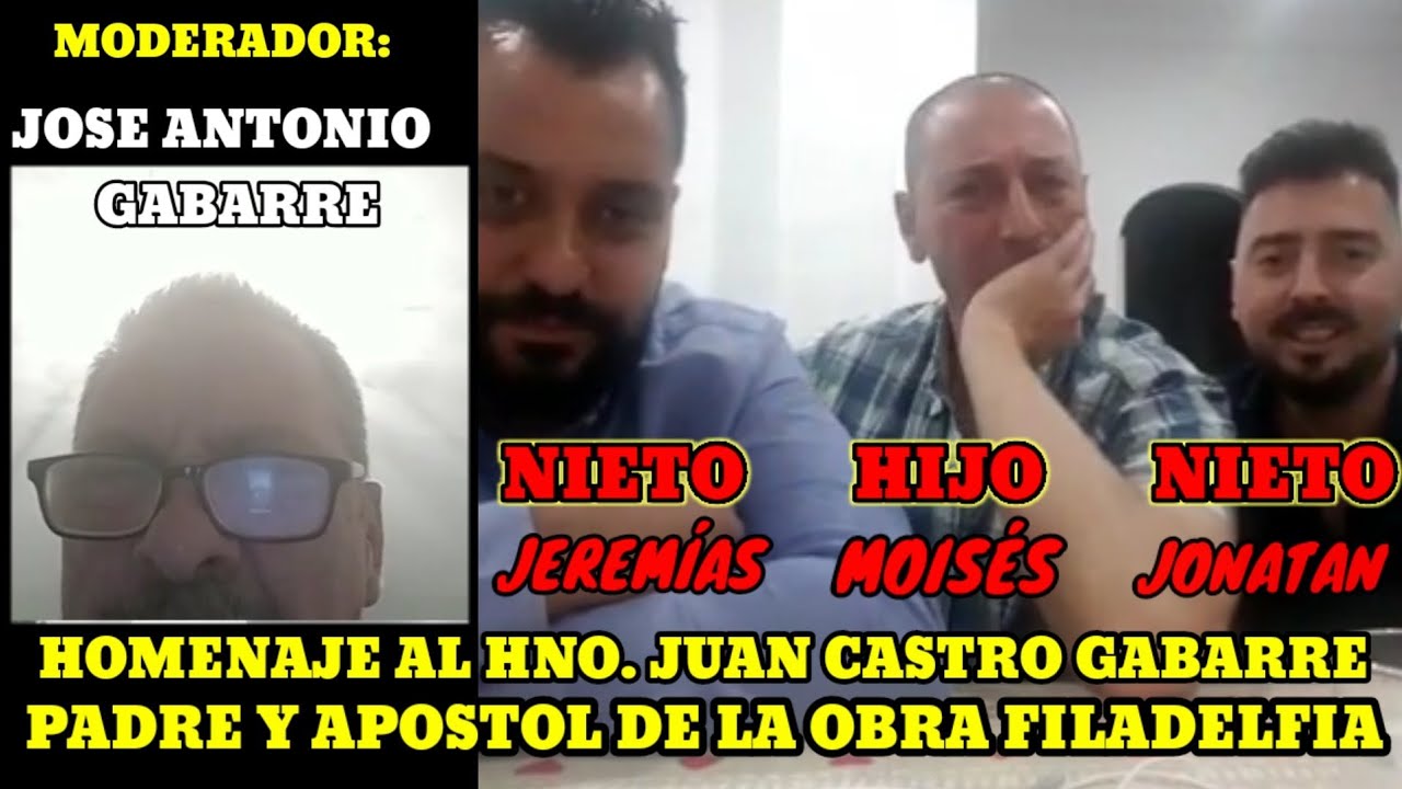 HOMENAJE AL HNO. JUAN CASTRO PADRE Y APOSTOL DE FILADELIFA