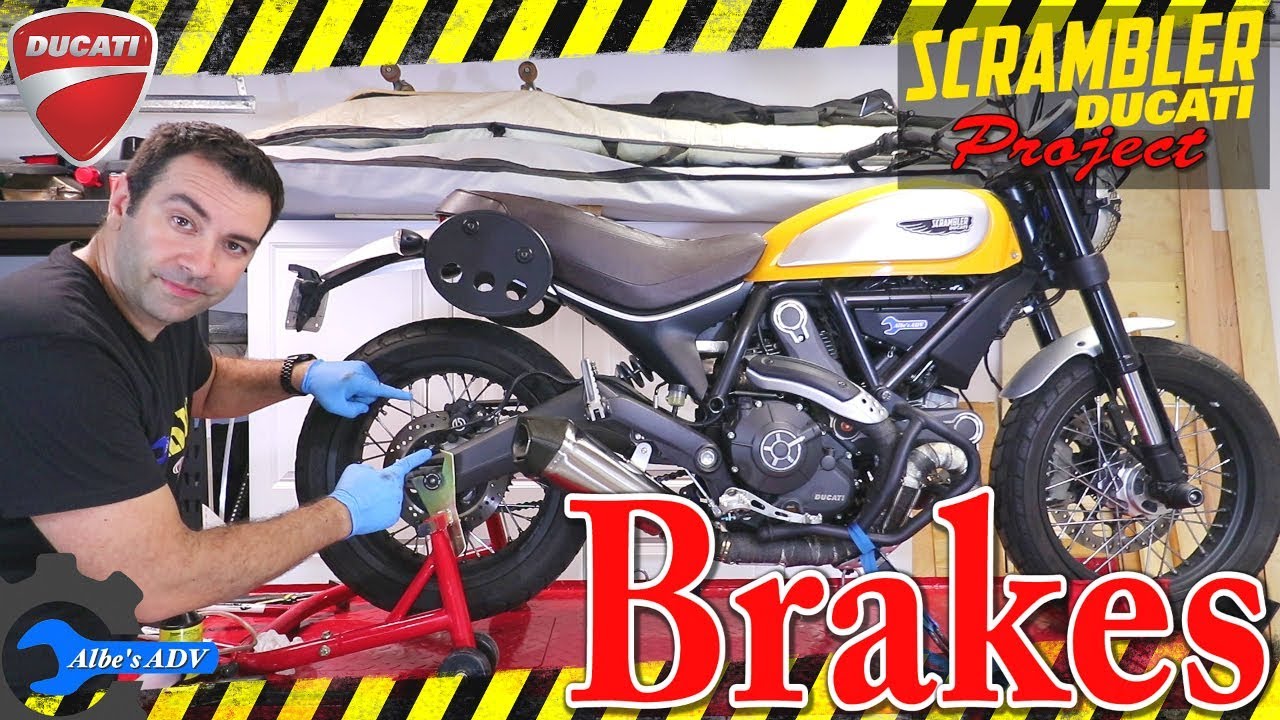 Ducati Scrambler Brakes explained, caliper, brake pads, bleeding