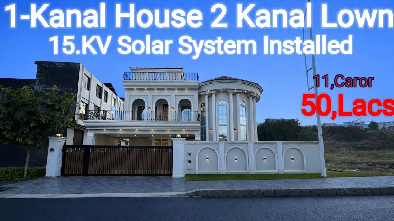 3-Kanal Ultra Mudren Designer House With 15Kv Solar System Installed For Sale Bahria Town Islamabad