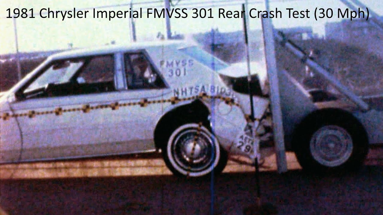 1981-1983 Chrysler Imperial FMVSS 301 Rear Crash Test (Full Overlap - 35 Mph)