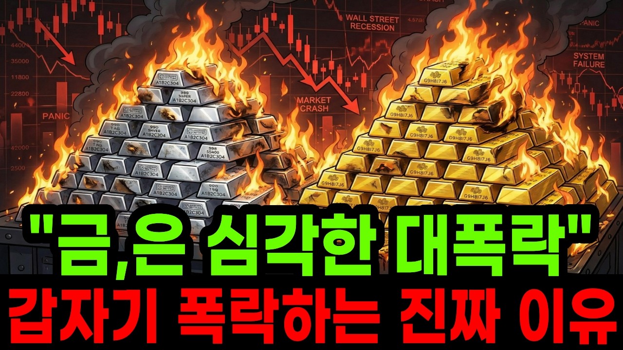 [긴급] &ldquo;금,은 대폭락 중&rdquo; 갑자기 미친듯이 폭락하는 진짜 이유