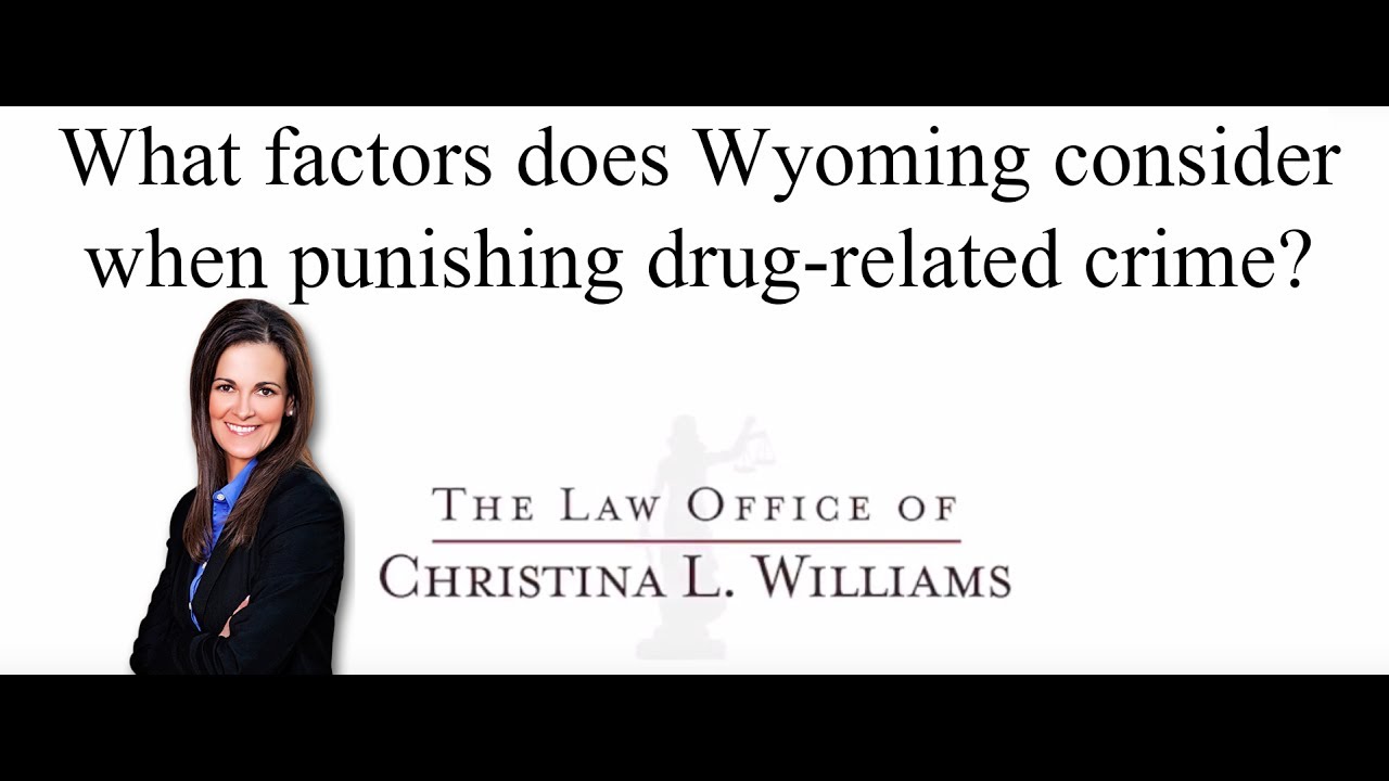 What factors does Wyoming consider when punishing drug related crime?