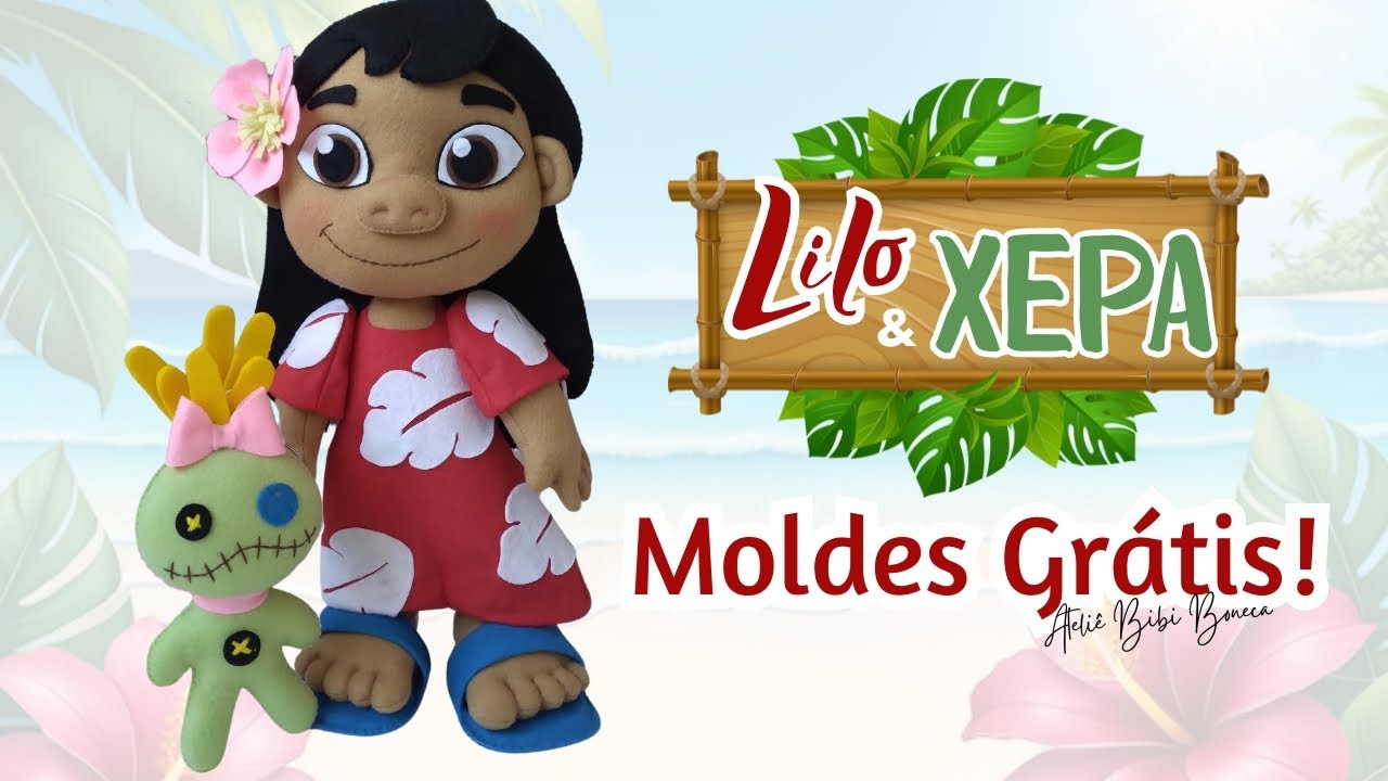 Bonequinha Xepa em Feltro MOLDES GRÁTIS/ DIY/ Faça você mesmo, passo a passo completo!