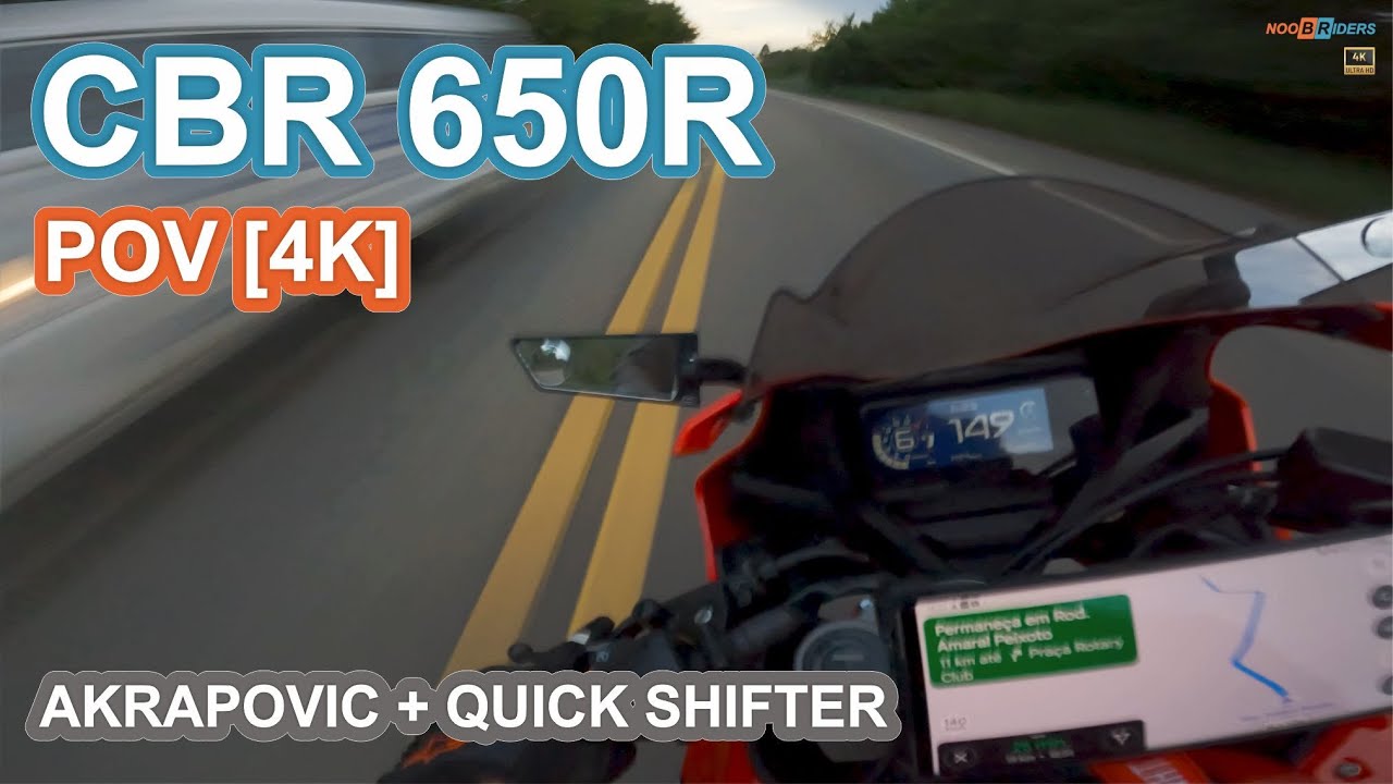 HONDA CBR 650R AKRAPOVIC + QUICKSHIFTER na ESTRADA POV [4K]