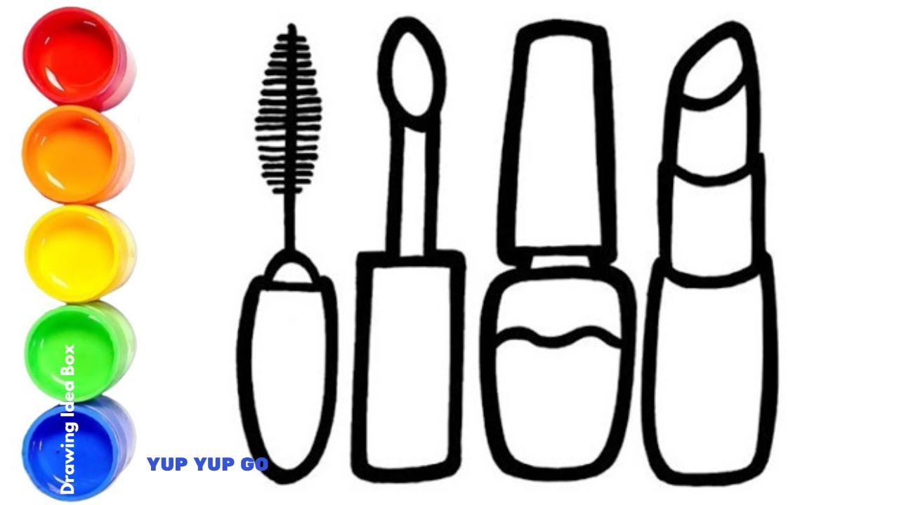 Draw Makeup Kit with Colors & Circles + Baby Shark Song | Learn Colors for Kids | Yup Yup Go